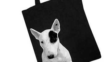 Bull Terrier Pop Art Einkaufstasche